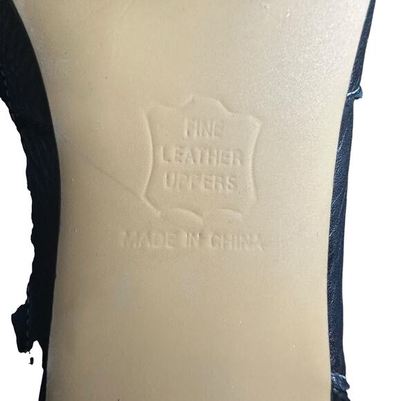 Ros hommerson sling back dress leather heel double wide 8 1/2 WW pointed toe - Picture 9 of 12